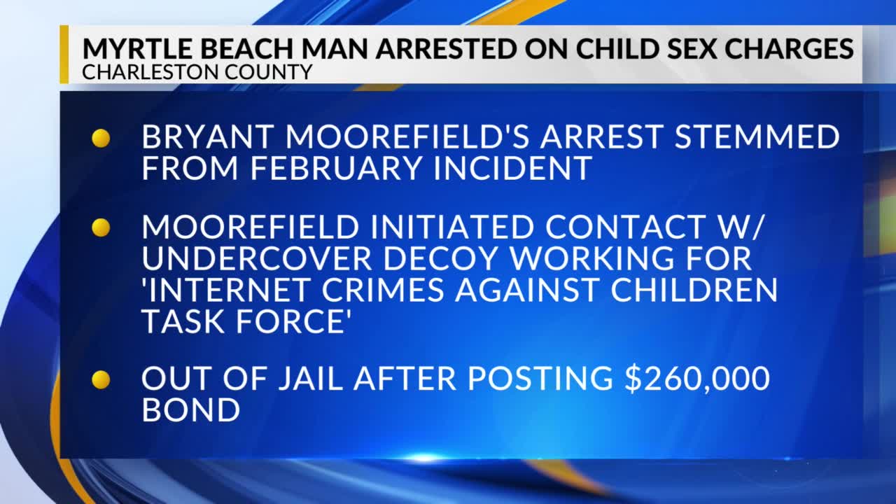 Myrtle Beach man arrested in Charleston on multiple child sex charges ...