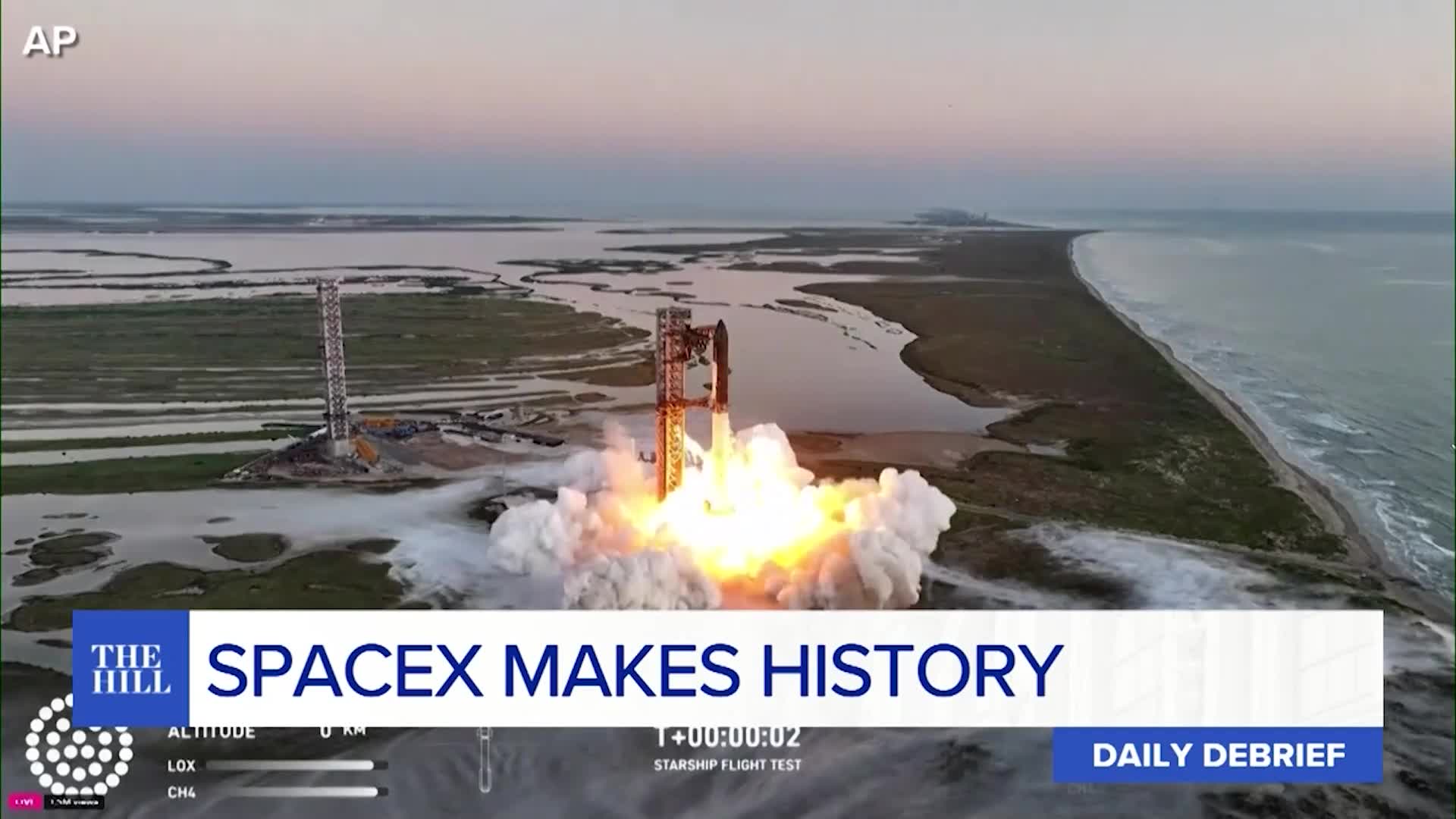 SpaceX catches Starship rocket booster on Texas launchpad – The Hill