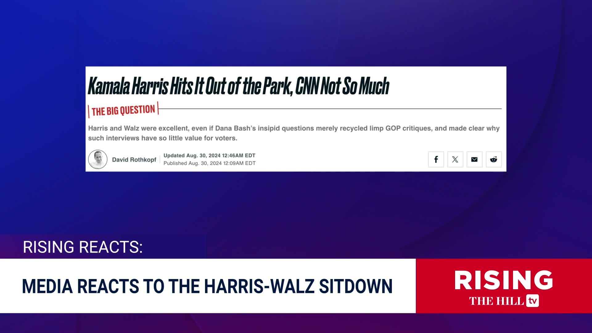 CNN’s Dana Bash blasted over Kamala Harris exclusive interview – The Hill