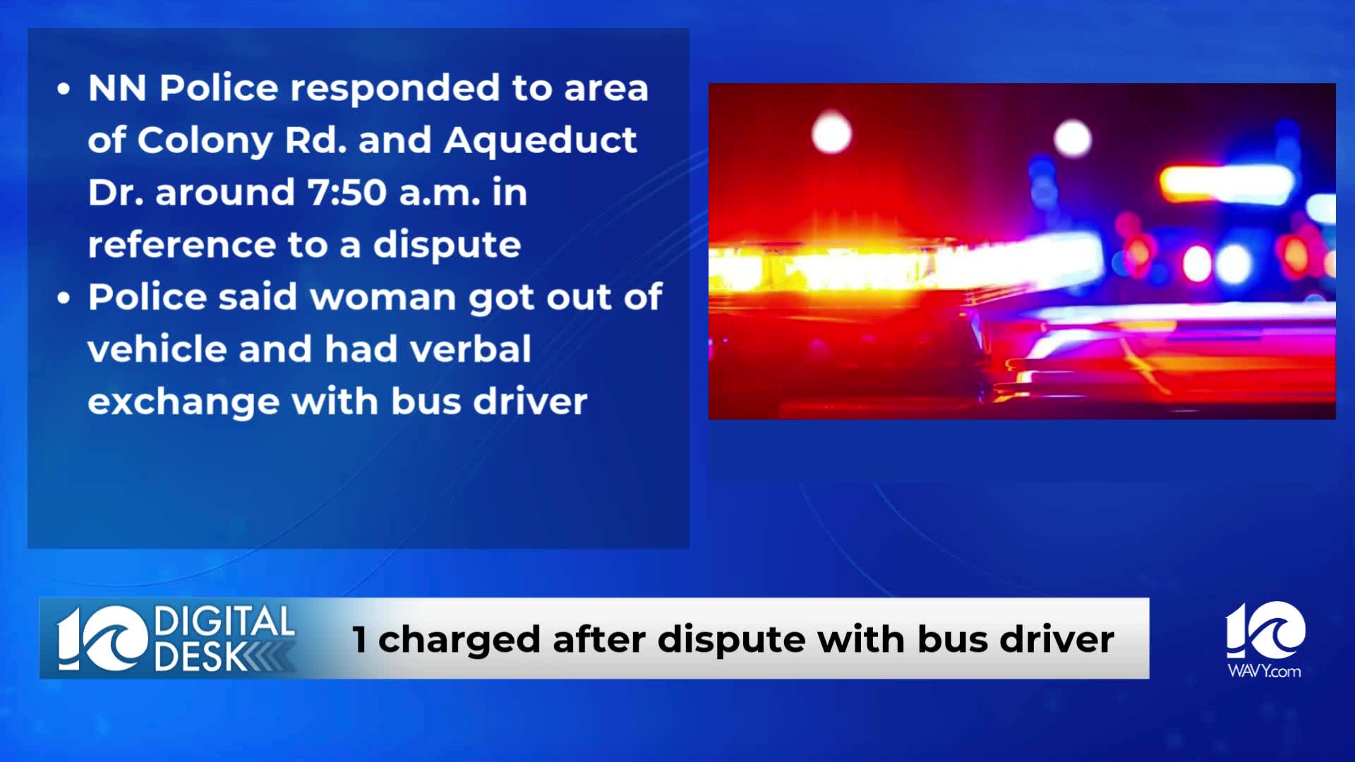 Police: Woman charged in NN after dispute with school bus driver – WAVY.com