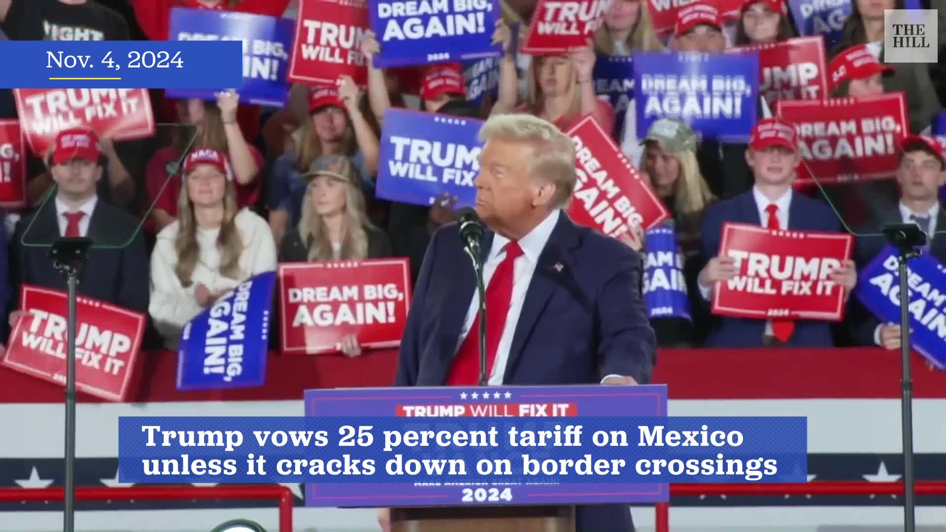 Trump vows 25 percent tariff on Mexico unless it cracks down on border ...