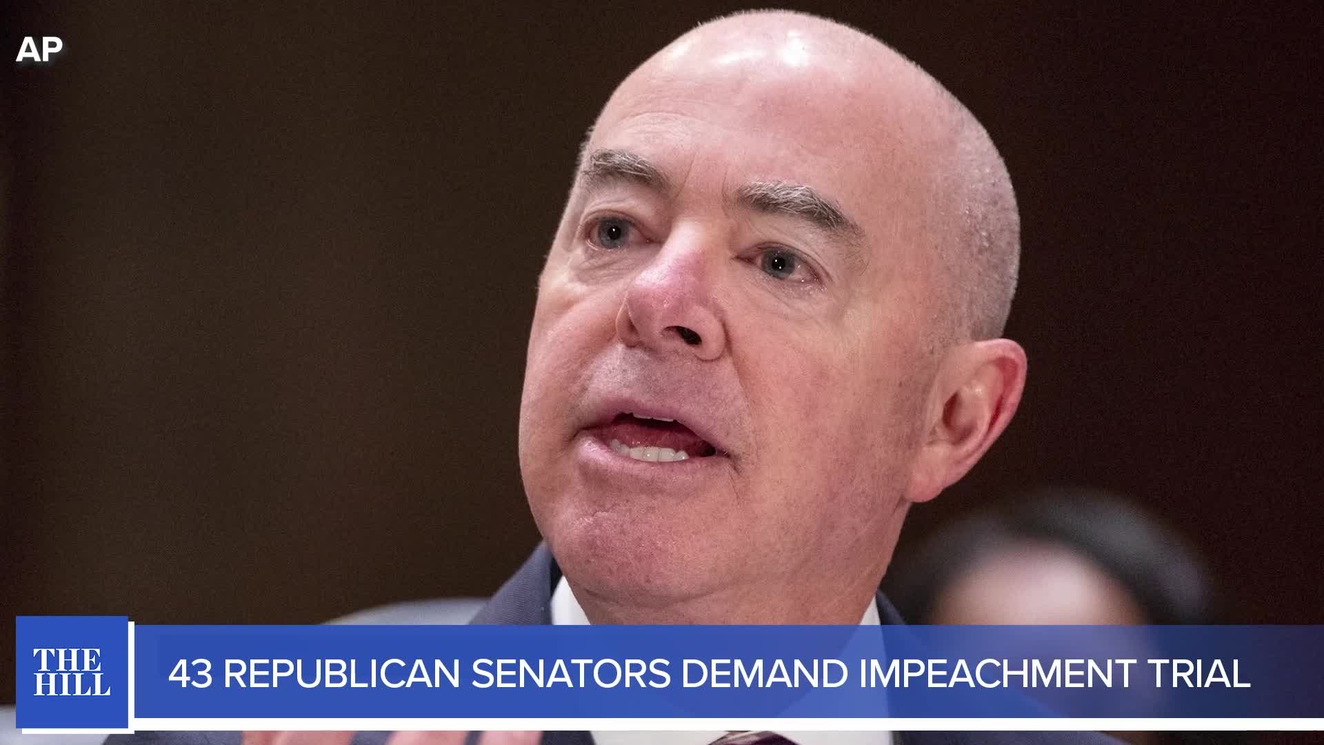 43 republican senators demand impeachment trial for Mayorkas – The ...